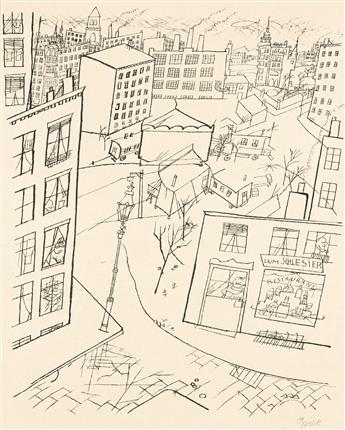 GEORGE GROSZ Two lithographs from Erste George Grosz-Portfolio.